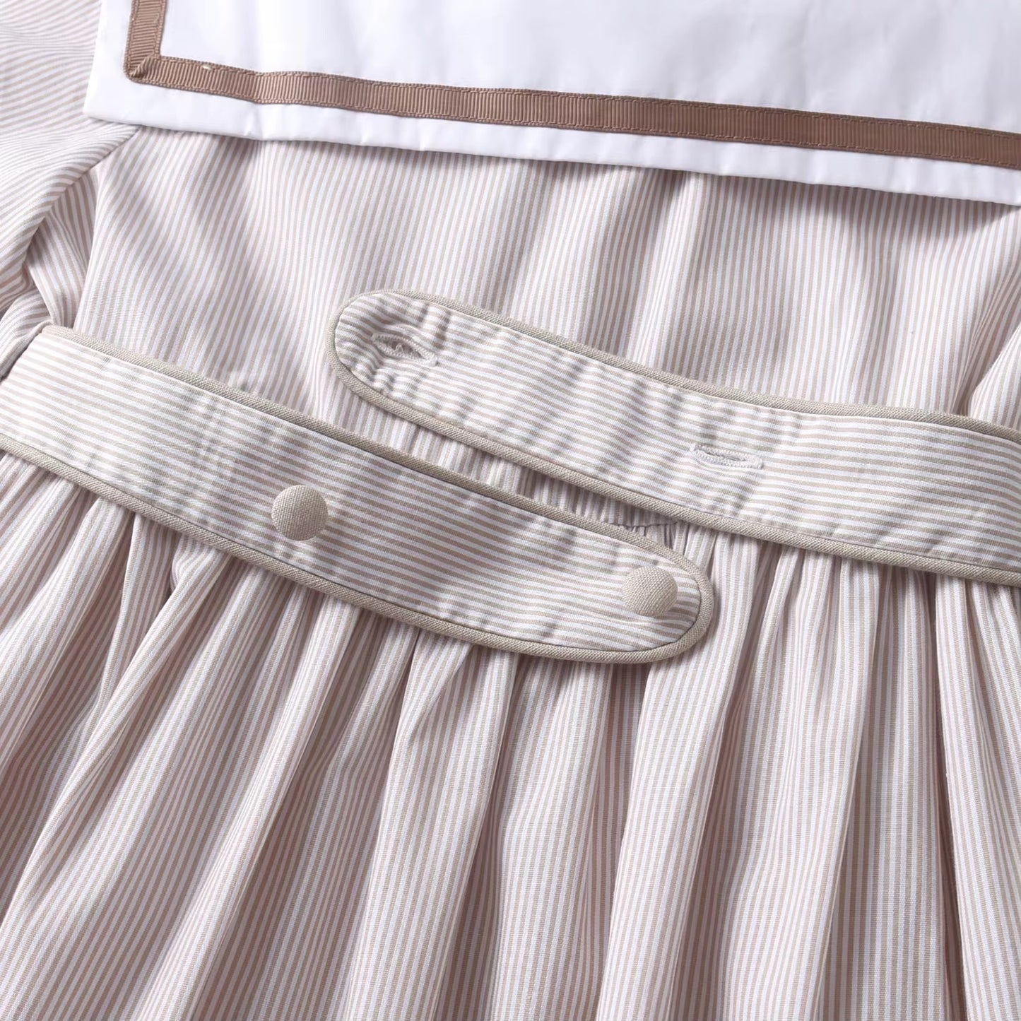 🤎⚓️ Sailor Chic Cotton Dress