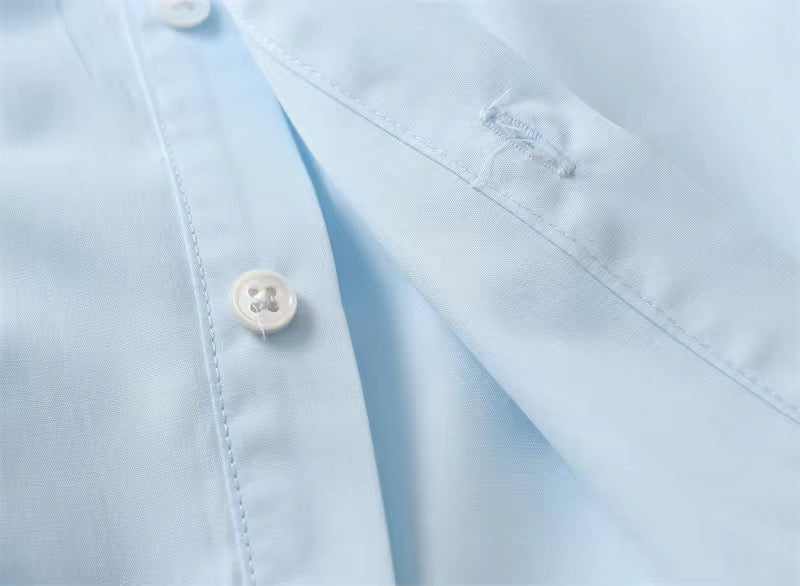 🌼🩵 Puffy Blossom Dress