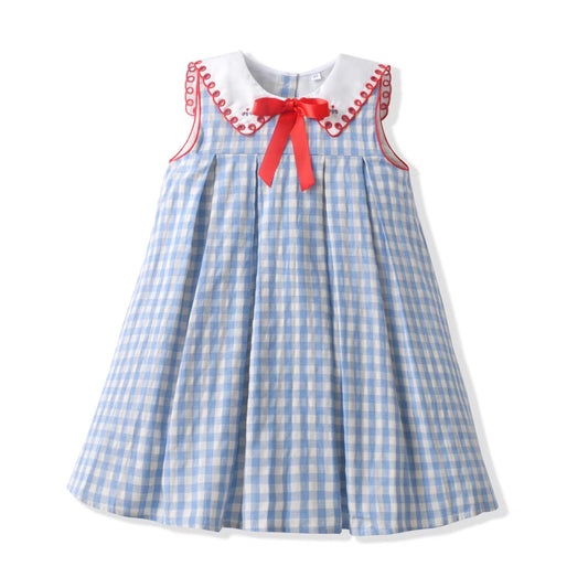 💙 Red Bow Summer Dress