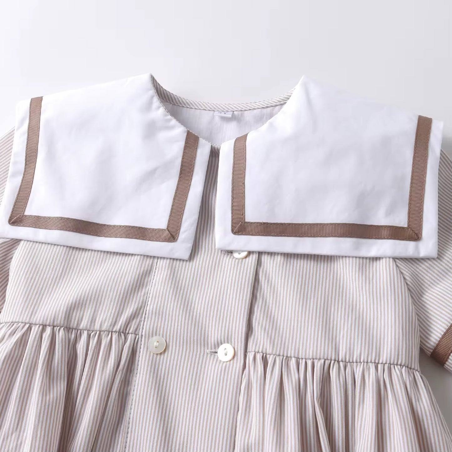 🤎⚓️ Sailor Chic Cotton Dress