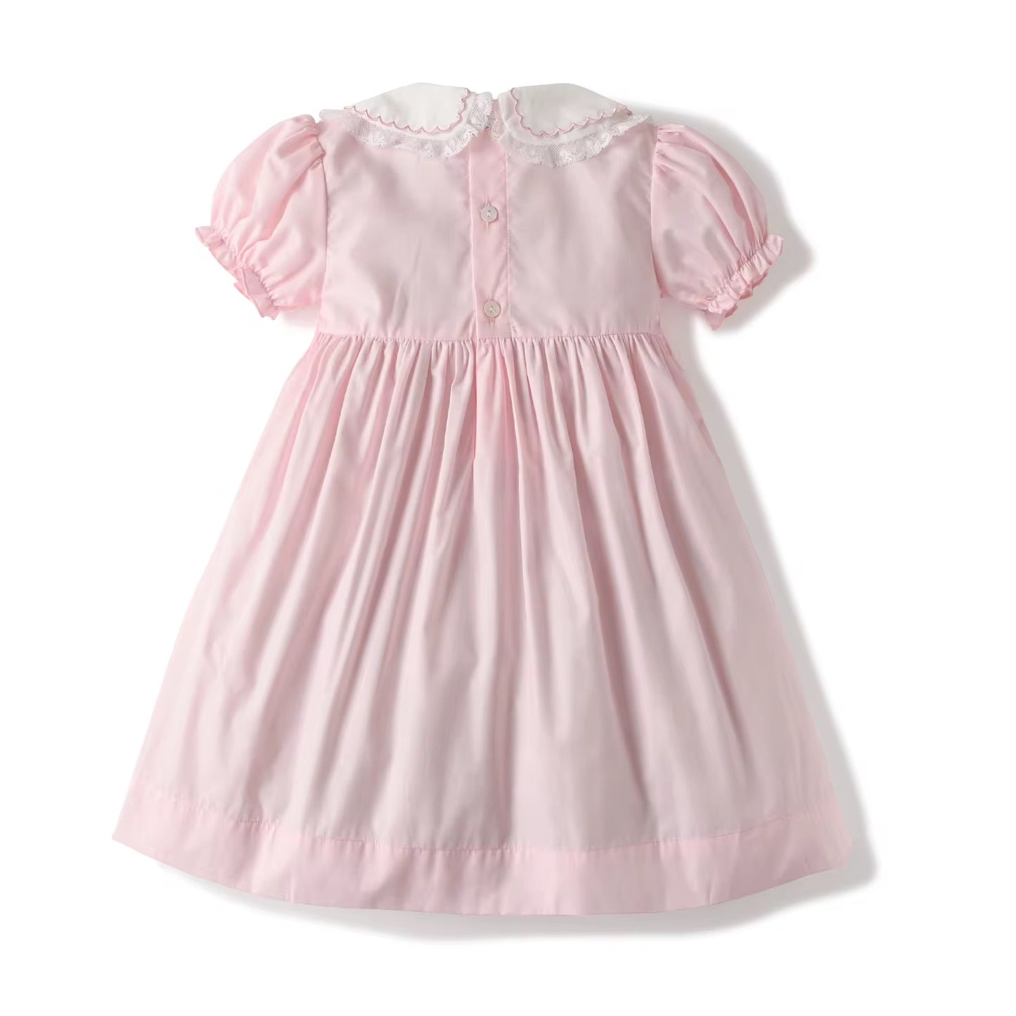 🌸 Pink Puffy Sleeve Dress