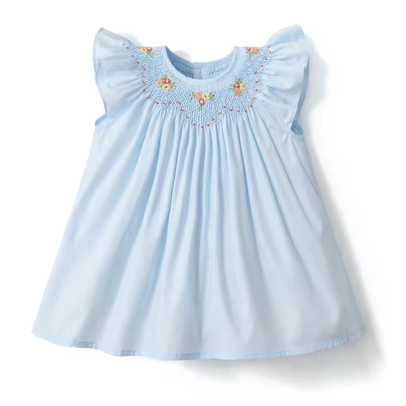 🌼🩵 Puffy Blossom Dress