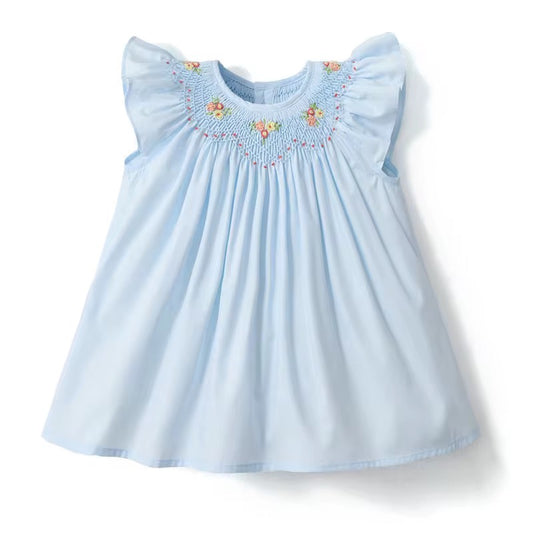 🌼🩵 Puffy Blossom Dress