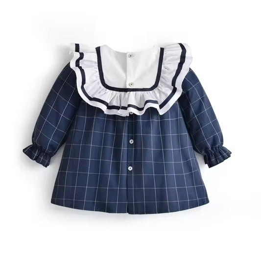 Puffy Navy Dress 🤍